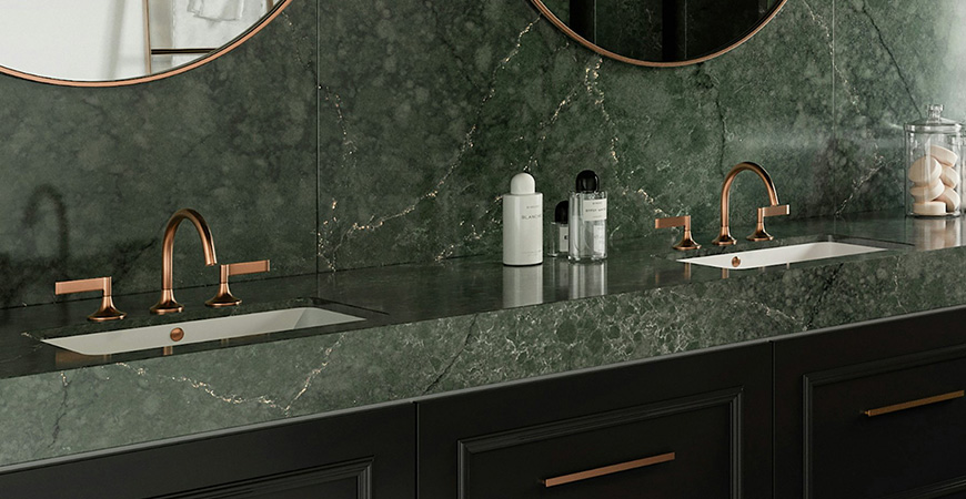 bathroom countertop and vanity surfaces by Cosentino