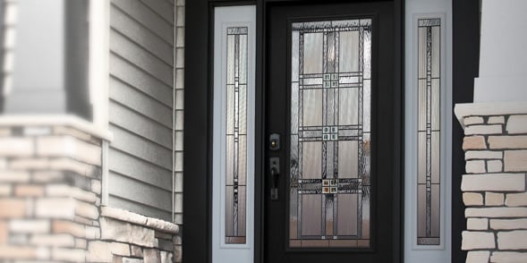 Steel Front Door Ready For Winter