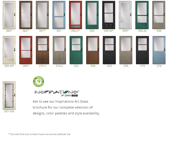 Deluxe Storm Door Color Options