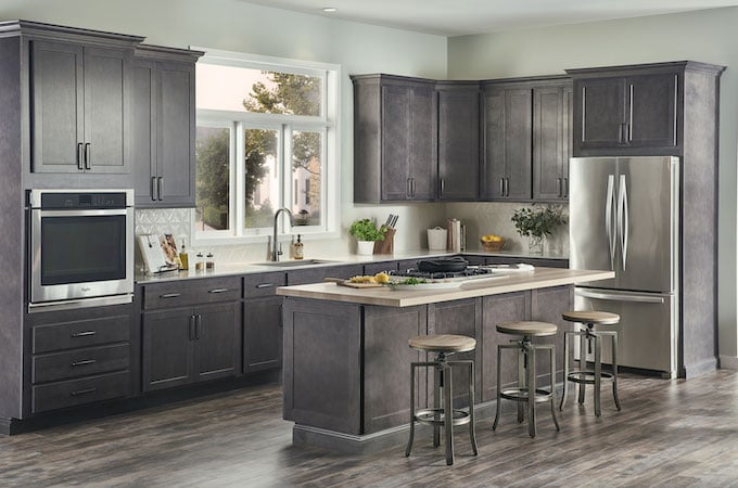 wolf classic cabinetry grey stain